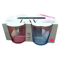 Set bicchieri Acqua 4 pz Vetro (340ml) CORAL BODEGA Colori pastel assortiti 393000060