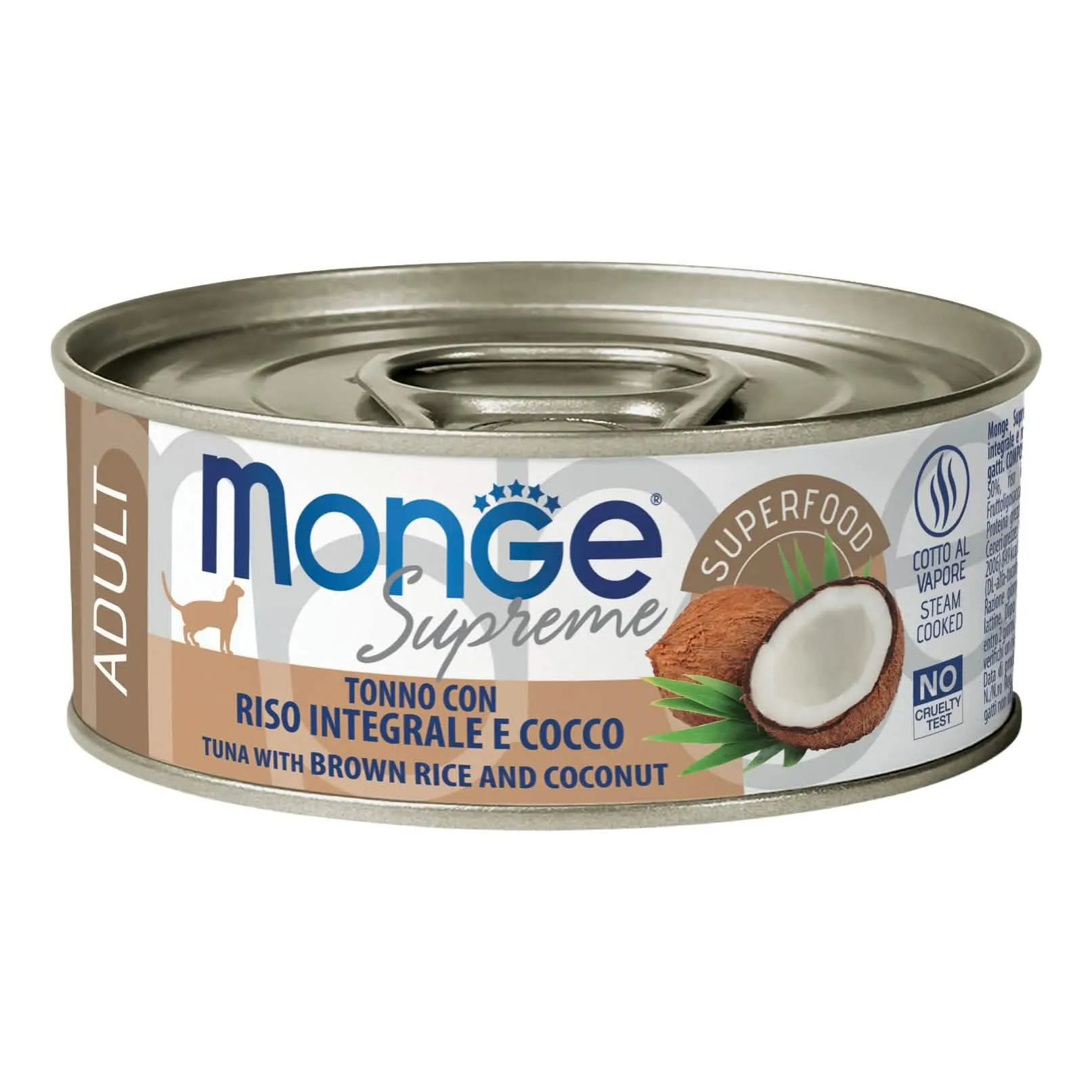 Monge supreme adult tonno riso integrale cocco 80 g