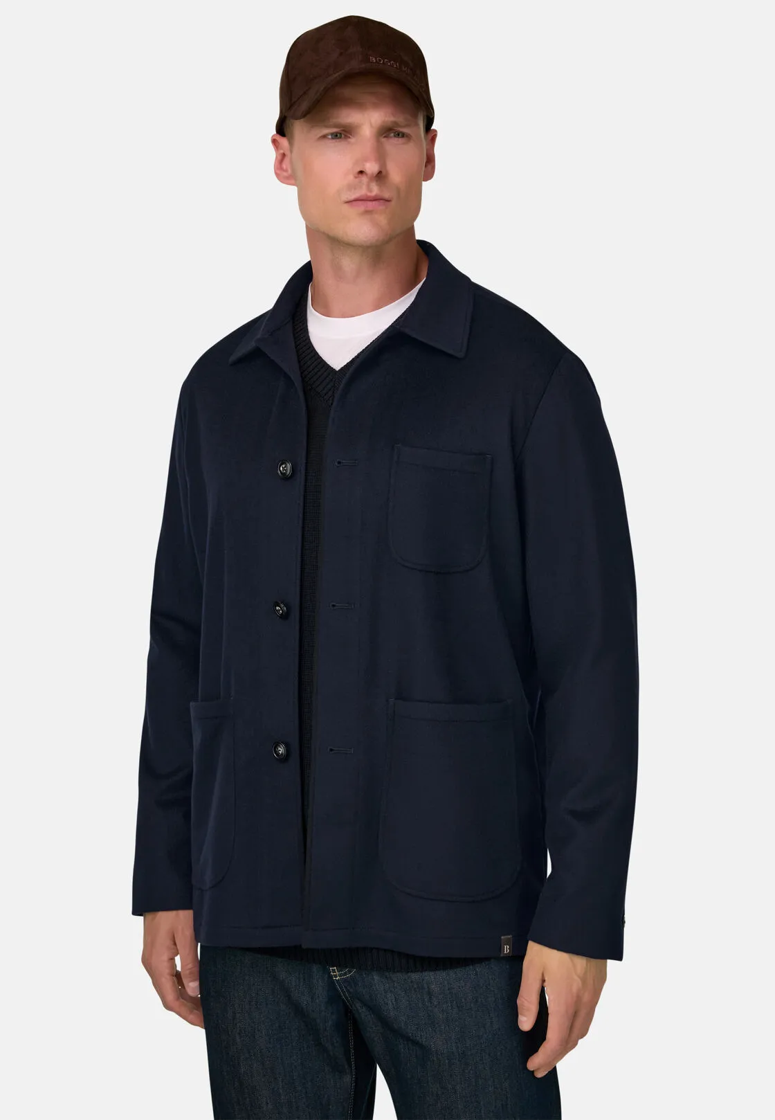 Boggi, Trade | Giacca Camicia In Cashmere, Uomo, Navy, Taglia: 46