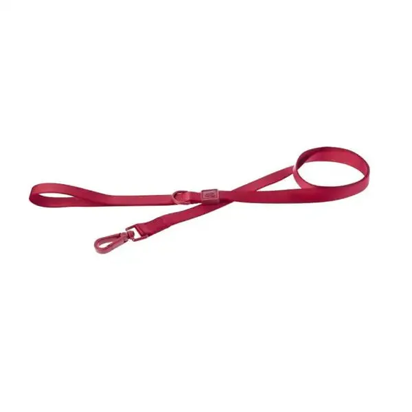 Ferribiella Suprema Guinzaglio con moschettone verniciato Rosso Taglia M