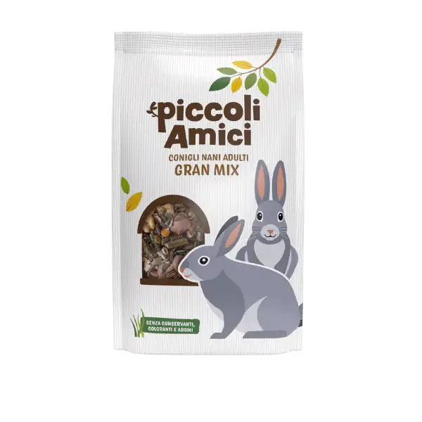 Piccoli Amici Gran Mix per Conigli Nani Adulti 2,5 kg - Mangime per conigli