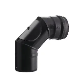 Curva canna fumaria (8cm) A 90 Ispezionabile PELLET LINE Nero opaco PN808