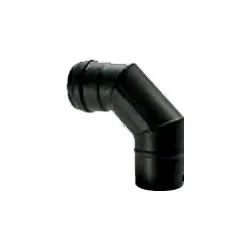 Curva canna fumaria (8cm) A 90 PELLET LINE Nero opaco PN803