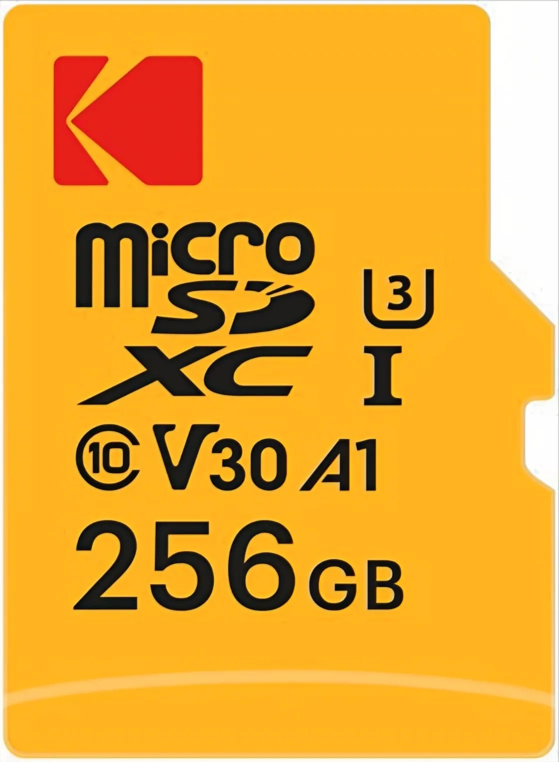 Scheda di memoria microSDXC Kodak Ultra Performance, 256Gb, Classe 10 / UHS-1 U3, con adattatore EKMSDM256GXC10HPRK