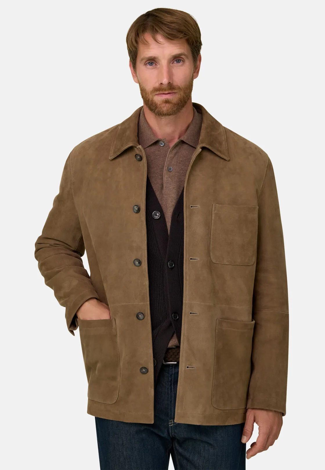 Boggi, Giacca Camicia In Pelle, Uomo, , Taglia: S