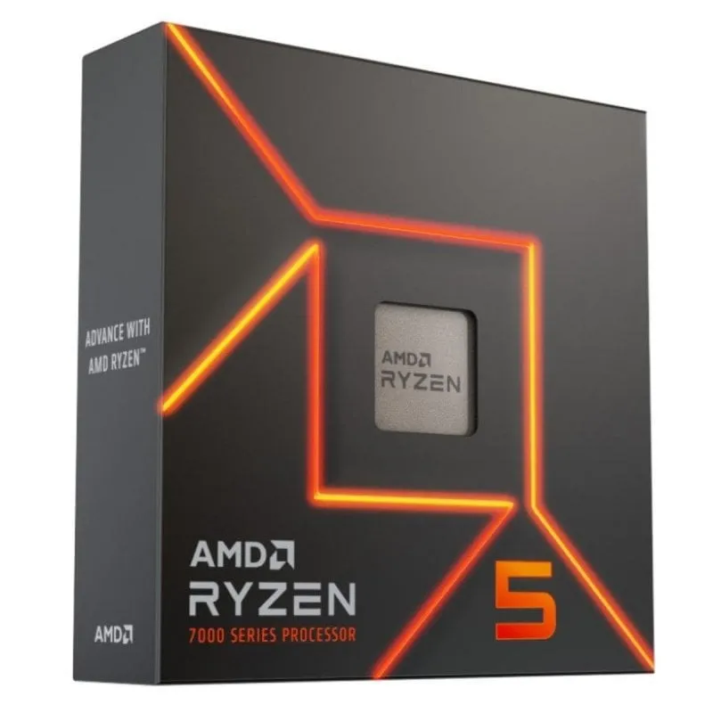 Processore AMD Ryzen 5 7600X 6 Core 4.7 GHz Base 5.3 GHz Turbo Overclocking Radeon Graphics