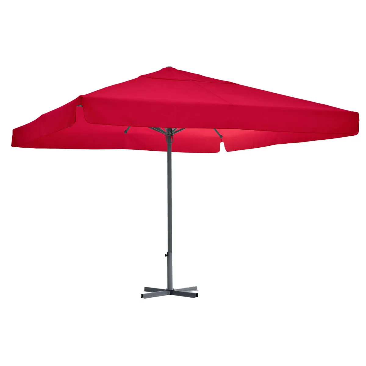 VEGA Ombrellone professionale Esparto Struttura antracite; 350x350x370 cm (LxLxH); borgogna; quadrata