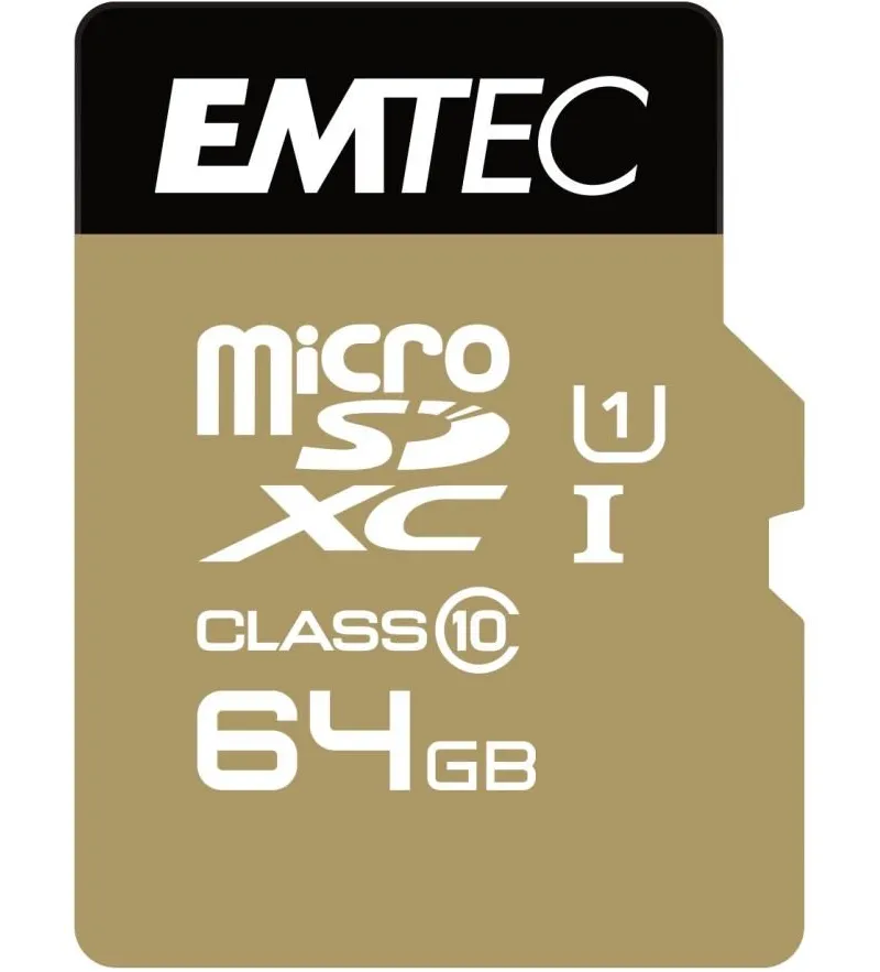 Scheda di memoria microSDXC Emtec Speedin Pro Android A1, 64Gb, Classe 10 / UHS-1 U3, con adattatore ECMSDM64GXC