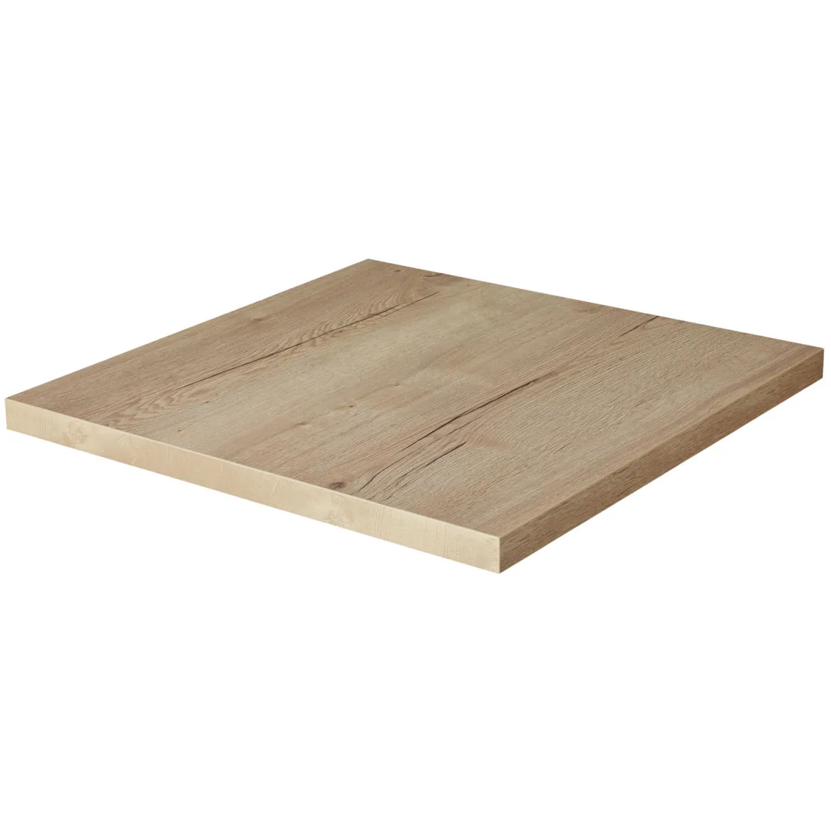 VEGA Piano per tavolo Spesso quadrato; 80x80 cm (LxL); quercia/naturale; quadrata