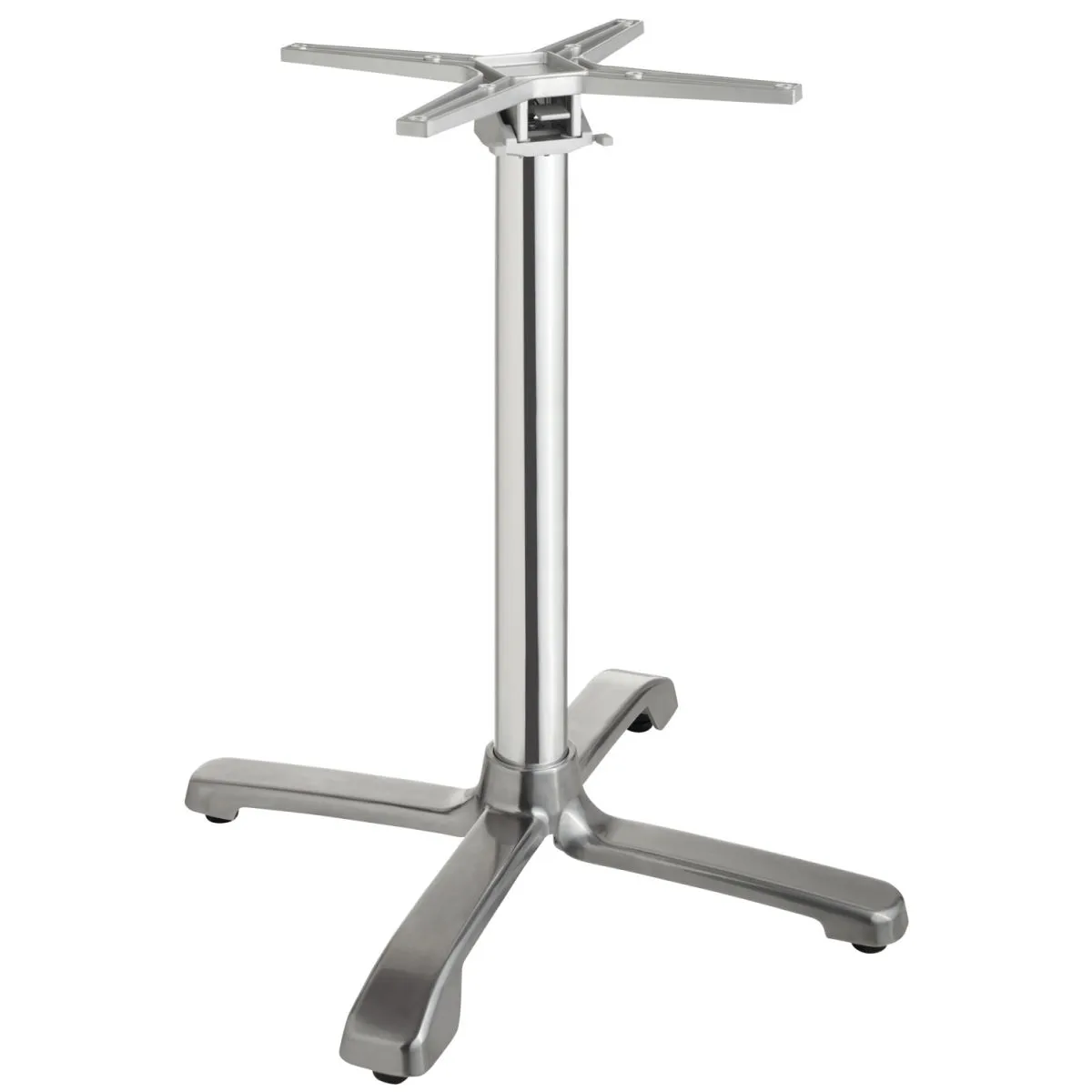 FLAT Base Tavolo autolivellante Flat pieghevole; 51x51x72 cm (LxLxH); argento
