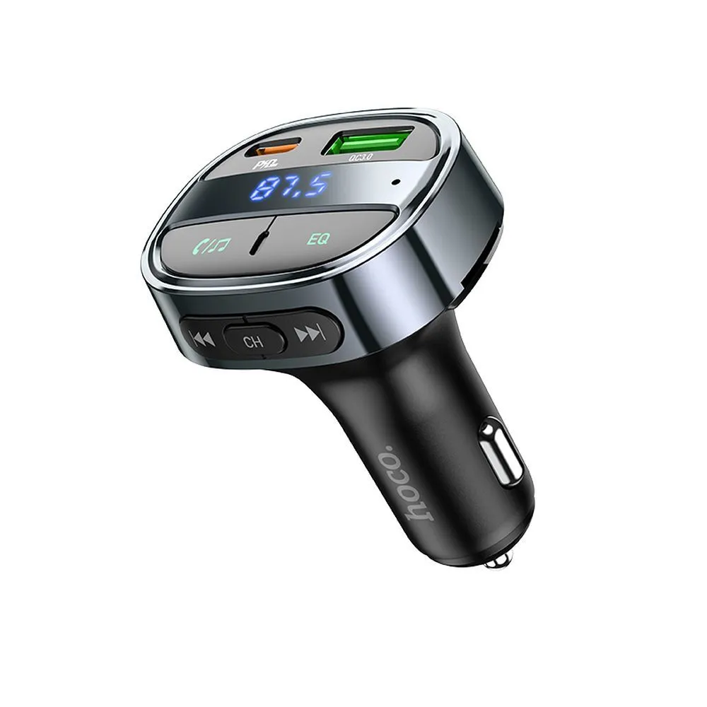 Modulatore FM Bluetooth HOCO E70, 1 x USB-A - 1 x USB-C - 1 x microSD