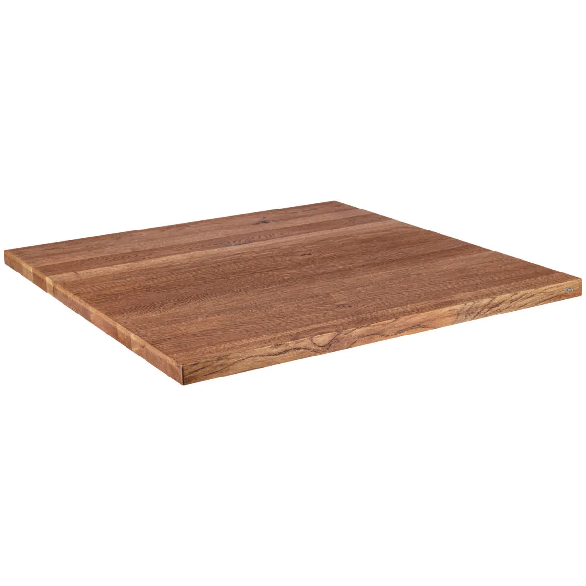 VEGA Piano per tavolo in legno massello Torres quadrato; 60x60x3 cm (LxLxH); quercia antica/marrone; quadrata