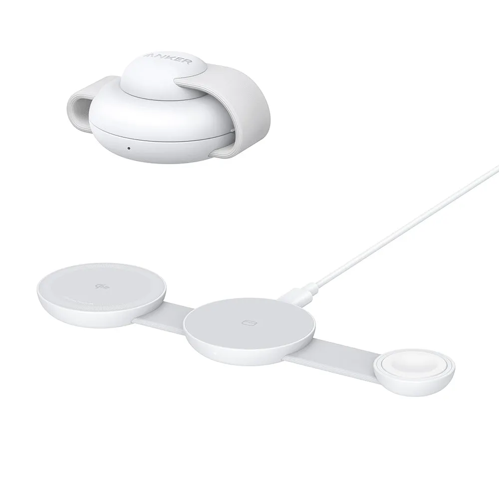 Caricatore Retea Wireless Anker MagGo 3in1, 15W, 1.67A, Bianco B25M8H21