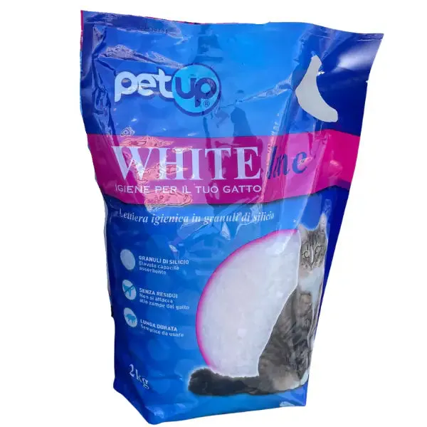 Lettiera Igienica in granuli di Silicio White Line PetUp 2,3 lt (2 kg)