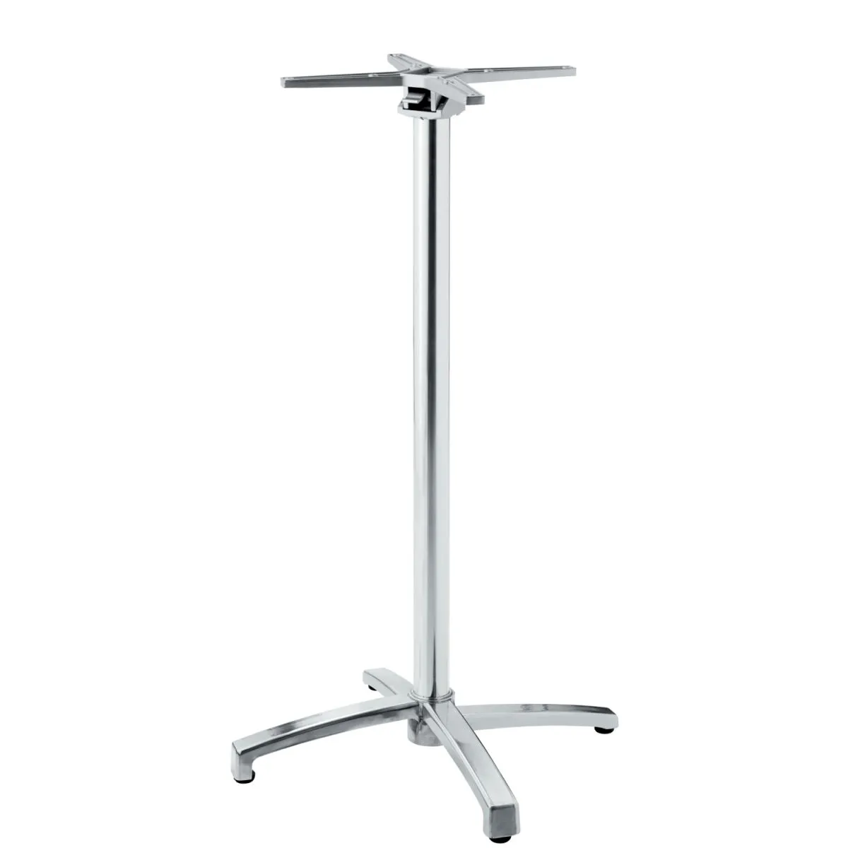VEGA Base per tavolo alto da esterno Alu pieghevole; 66x66x108 cm (LxLxH); argento