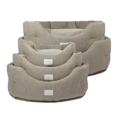 Trono ovale con cuscino sfoderabile Tortora Nasonero Misura 72x62 cm - Cucce per cani