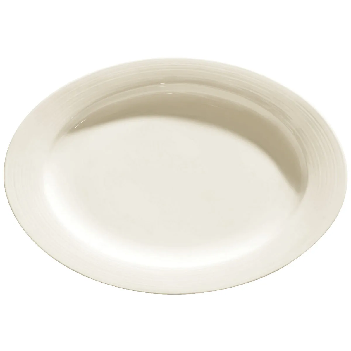 6x VEGA Piatto Skyline; 26x18x2.5 cm (LxLxH); bianco crema; ovale; 6 pz. / Pacco