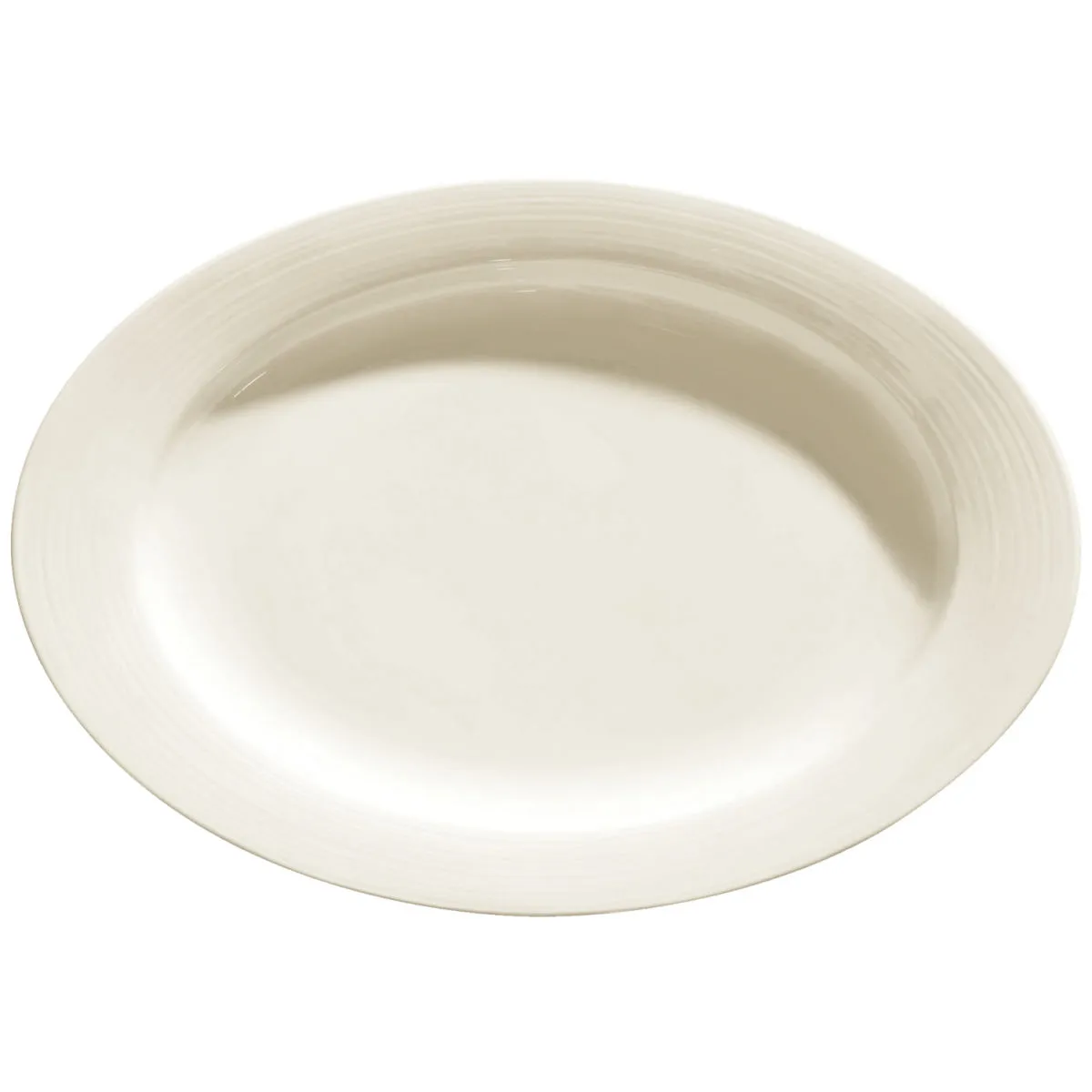 4x VEGA Piatto Skyline; 33x23x3.6 cm (LxLxH); bianco crema; ovale; 4 pz. / Pacco