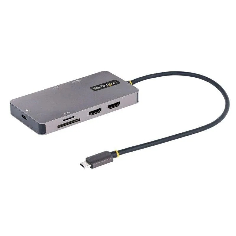 Hub USB Startech 120B-USBC-MULTIPORT 2x HDMI 4K 60Hz PD 100W Grigio