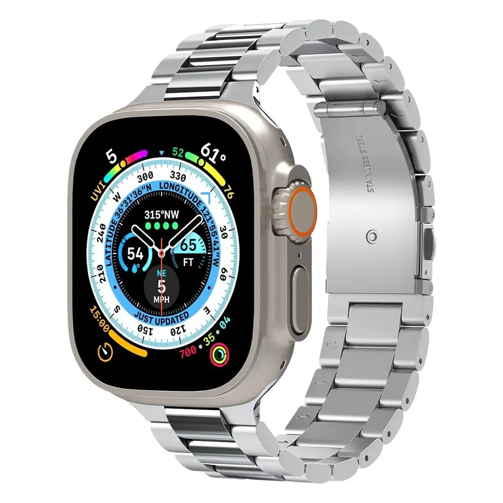 Cinturino Spigen Modern Fit 316L per Apple Watch 49mm / 46mm / 45mm / 44mm / 42mm Series, Argento AMP06356