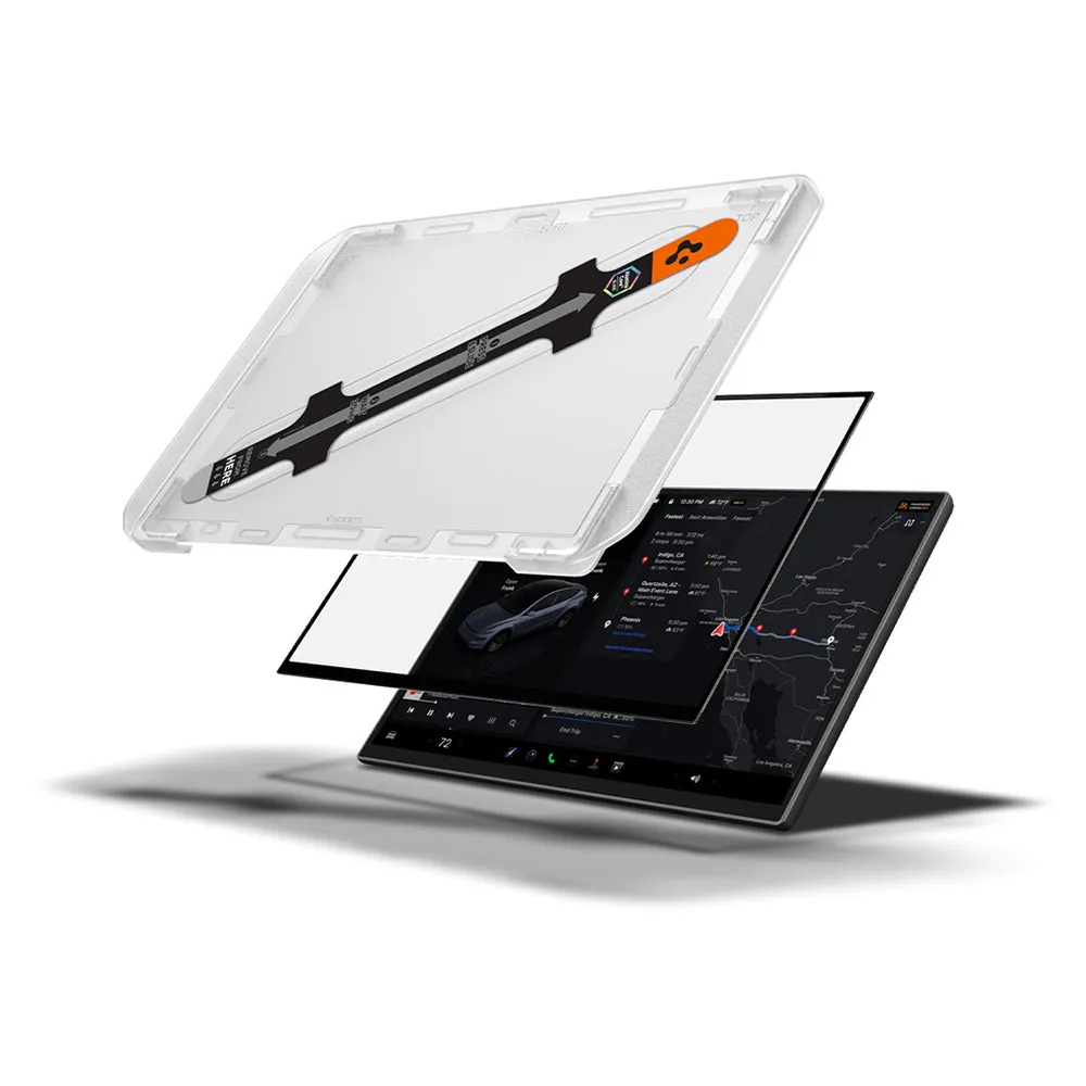 Pellicola Protettiva Spigen GlastR EZ FIT Anti-Riflesso per Navigazione Tesla Y 2026 Premium / Performance, Vetro Temperato AGL10819