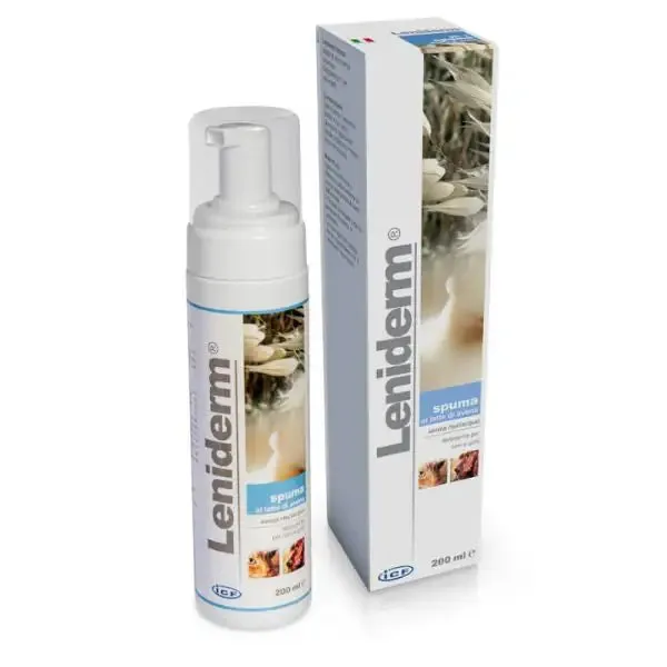 Leniderm Spuma dermatologica Cute sensibile e irritata ICF per cani e gatti 200 ml