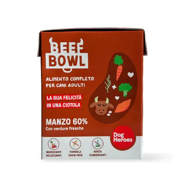 Dog Heroes Adult All Breeds Bowl Monoproteico Grain Free 390 gr Tacchino - Umido monoproteico cane