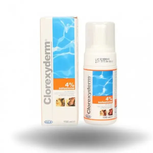 ICF Clorexyderm Soluzione disinfettante 4% Liquido per cani e gatti 100 ml