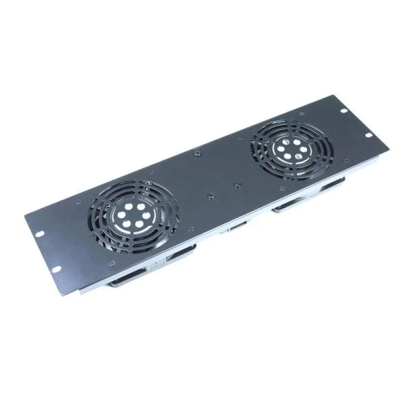 Kimex Kit di 2 Ventole per Armadio Rack 19" 3U
