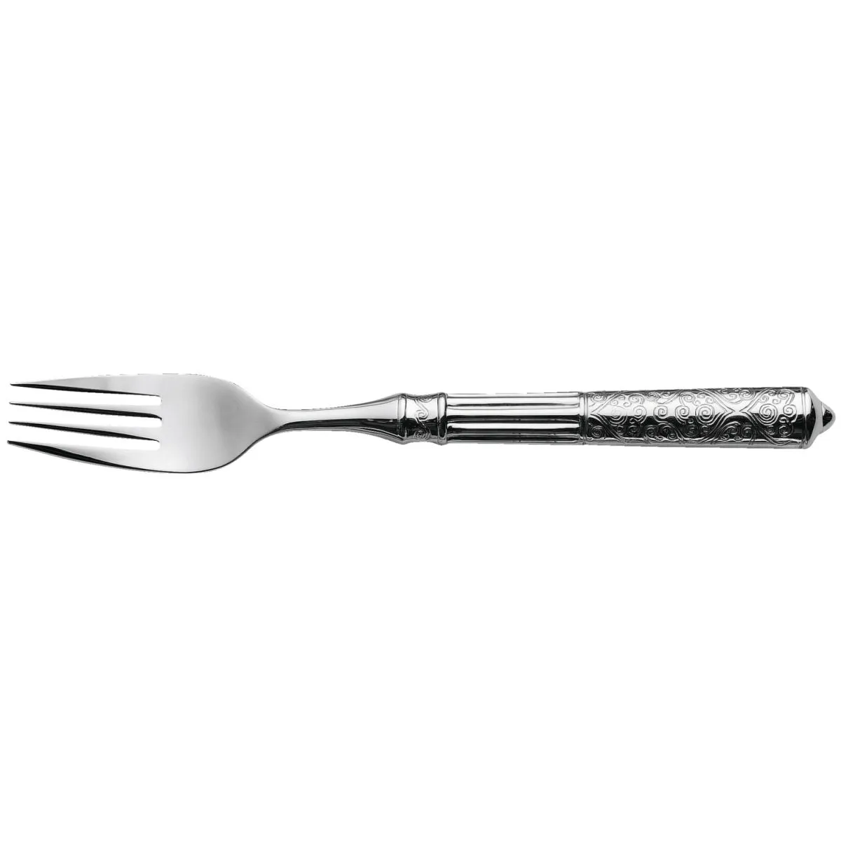 6x VEGA Forchetta da tavola Marokko manico cavo; 20.6 cm (L); argento, manico argento; 6 pz. / Pacco