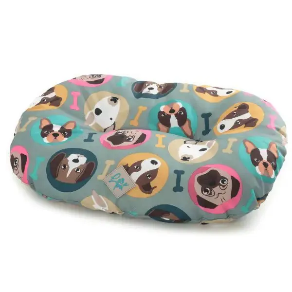 Cuscino ovale Dogs Oxford Range Nettuno Technical Leopet 55 x 40 cm - Cuscino ovale per cani in tessuto Oxford resistente e idrorepellente, imbottito in morbida fibra di poliestere, disponibile in diverse misure e con design contemporaneo.