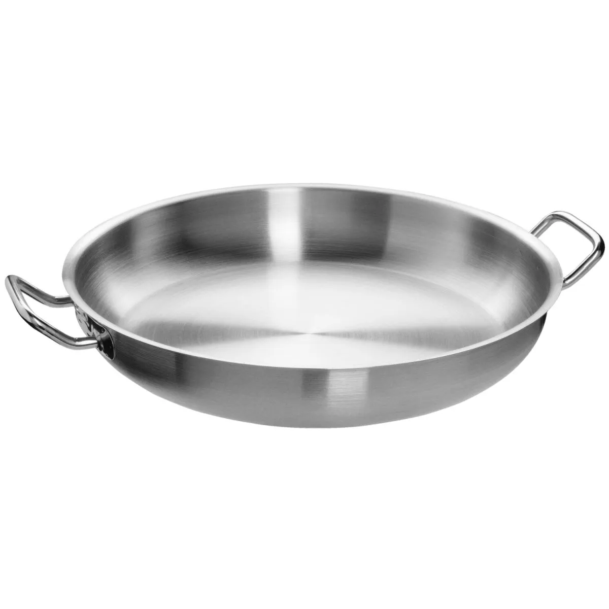 VEGA Padella due manici Professional senza rivestimento; 42x7.5 cm (ØxH); argento; rotonda