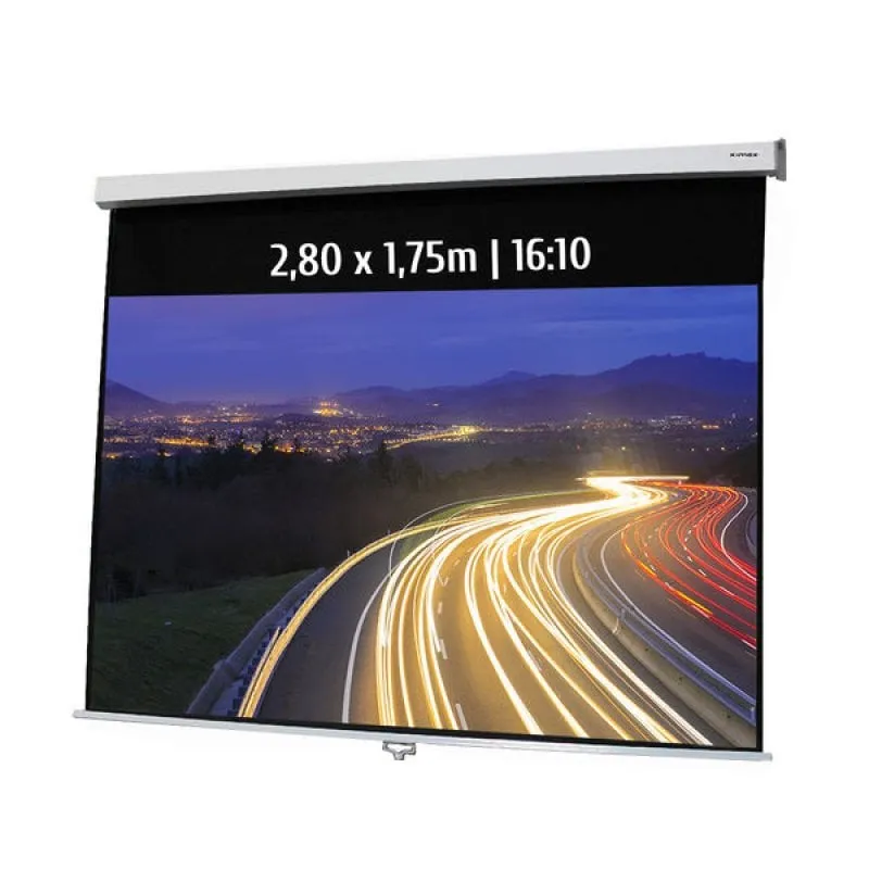Schermo di proiezione manuale Kimex 2,80x1,75m Formato 16:10
