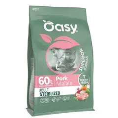 Oasy Superior Formula Cat Adult Sterilized Maiale 1.5 kg - Croccantini per gatti