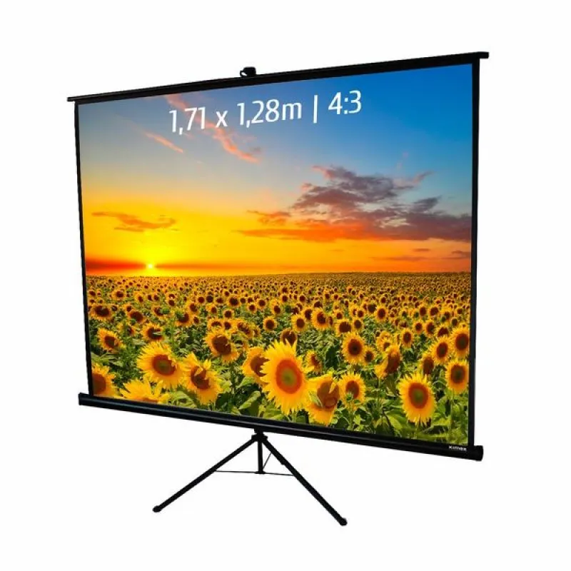 Schermo per proiezioni Kimex con treppiede 1,71x1,28m Formato 4:3
