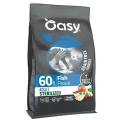 Oasy Grain Free formula Cat Adult Sterilized Pesce 6 kg - Croccantini per gatti