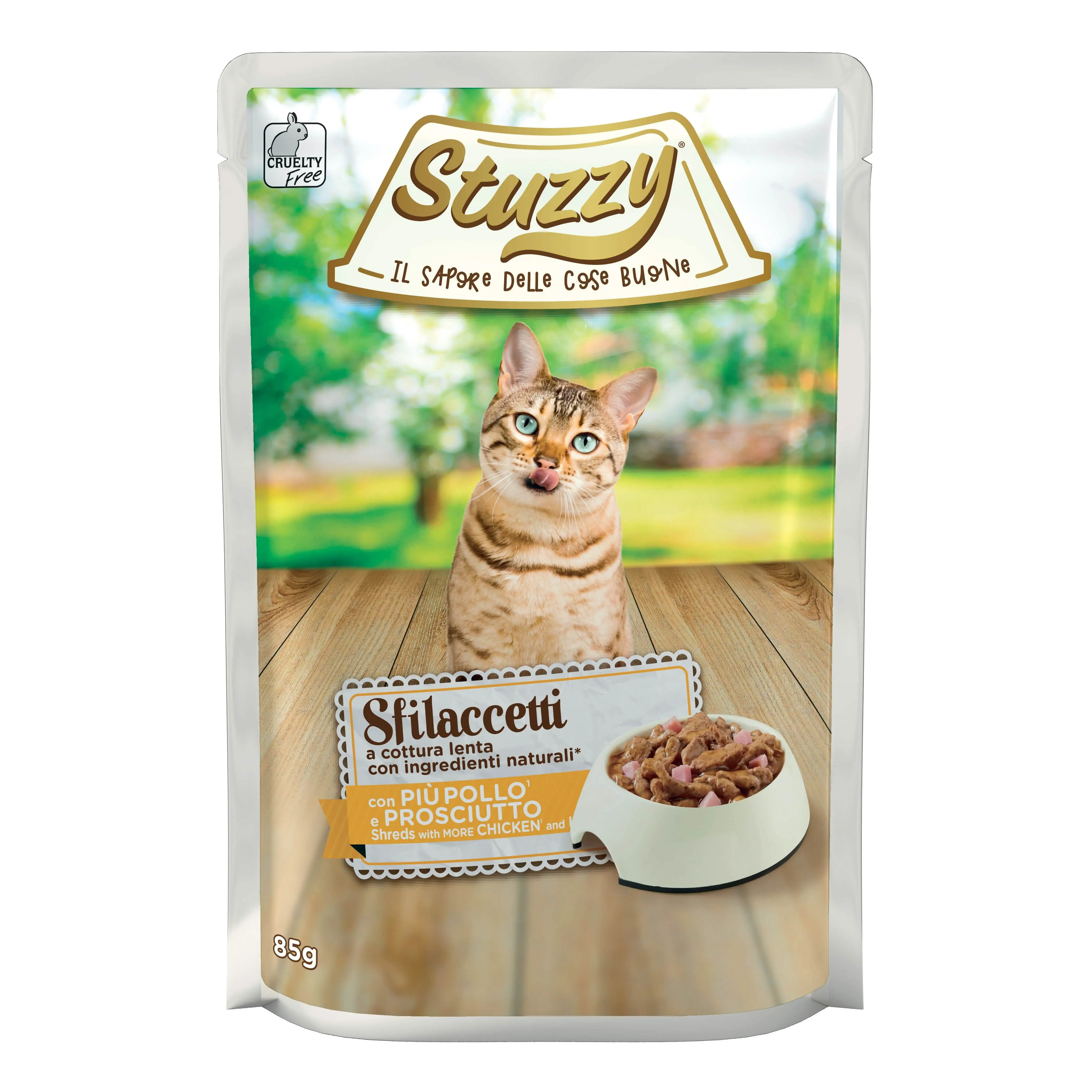 Stuzzy cat sfilaccetti prosciutto 85g
