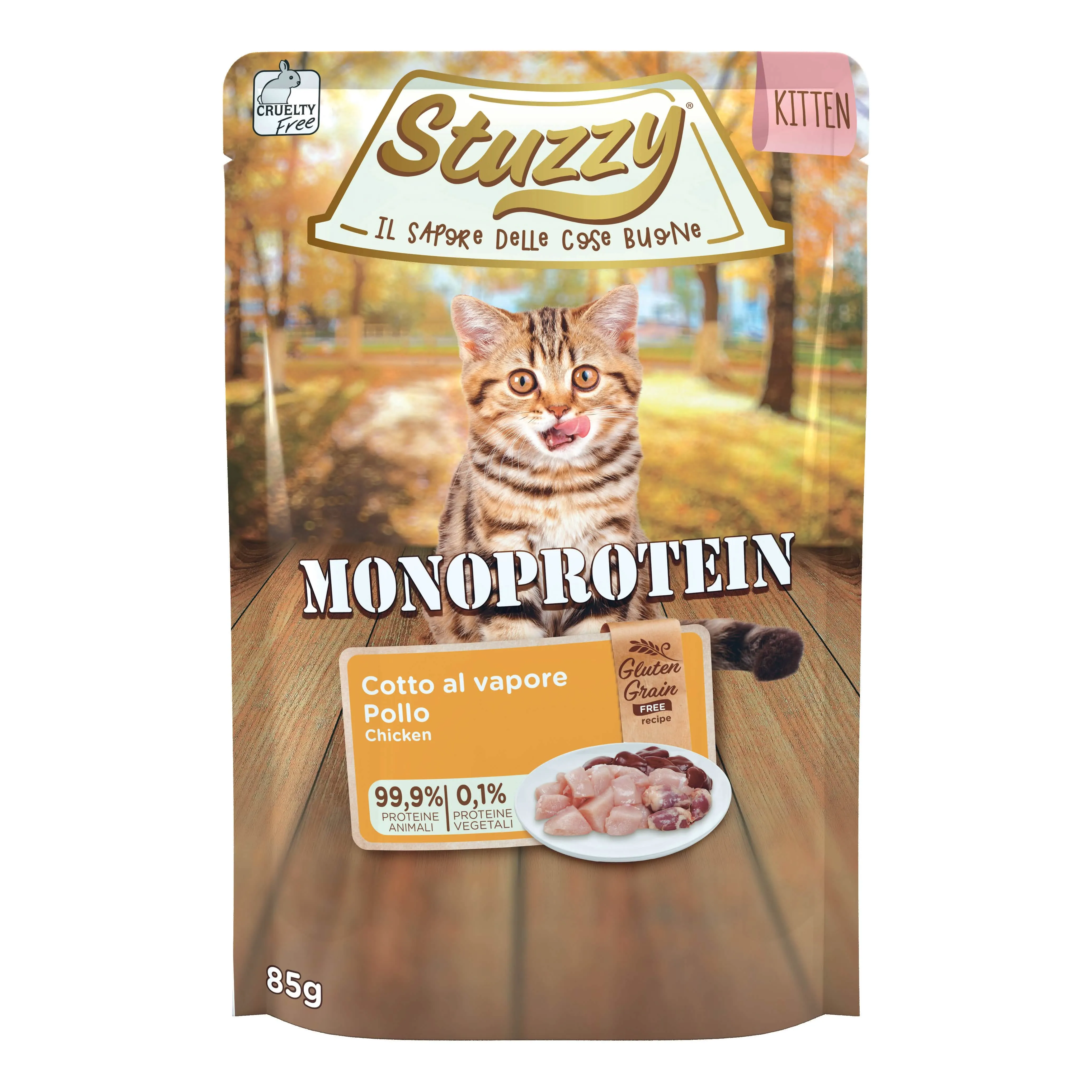 Stuzzy cat monoprotein kitten pollo 85g