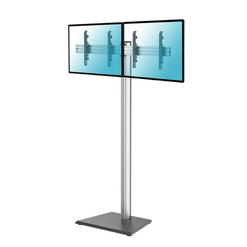 Supporto da Pavimento Kimex per 2 Schermi TV 43"-49" Altezza 240cm VESA 400x400 Max 50Kg