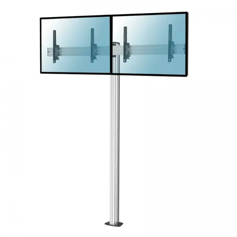 Supporto da Pavimento Kimex Inclinabile/Avvitabile per 2 Schermi TV 50"-55" Altezza 240cm VESA 600x400 Max 50Kg