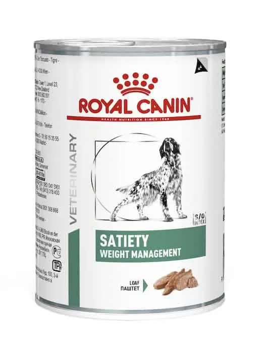 Veterinary health nutrition wet dog satiety weight management 410 g