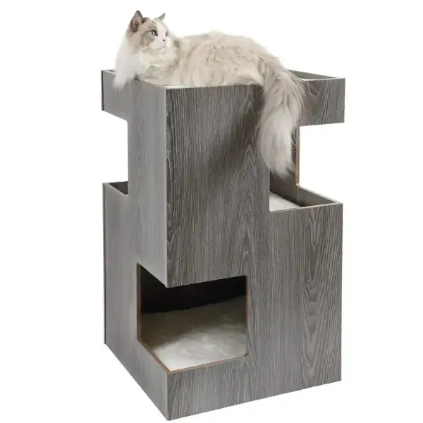 Cuccia per gatti a tre piani Castle Design CanadianCat Grigio - Cuccia per gatti