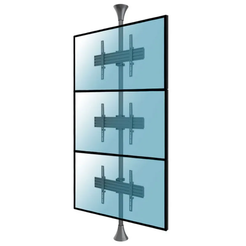 Kimex Supporto da Terra/Soffitto per 3 Schermi TV 32"-75" VESA 400x400 Max 30Kg