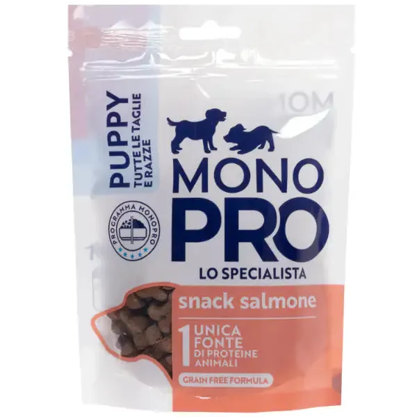 Monopro lo specialista Dog Puppy All Breeds Biscotti Grain Free 100 gr Salmone