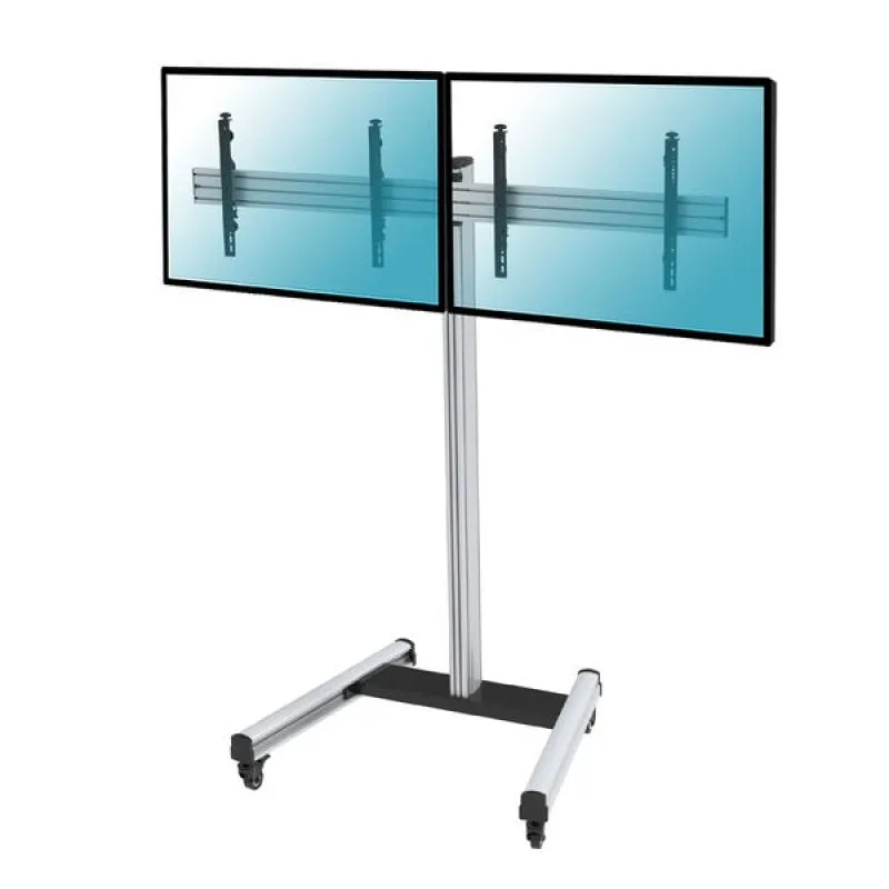 Kimex Supporto da Terra con Ruote per 2 Schermi TV 50"-55" Altezza 175cm VESA 600x400 Max 50Kg