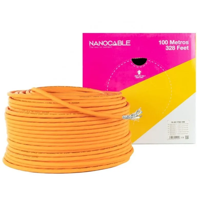 Cavo di rete Nanocable Coil Cat.7 SFTP PIMF AWG23 100 m Arancione