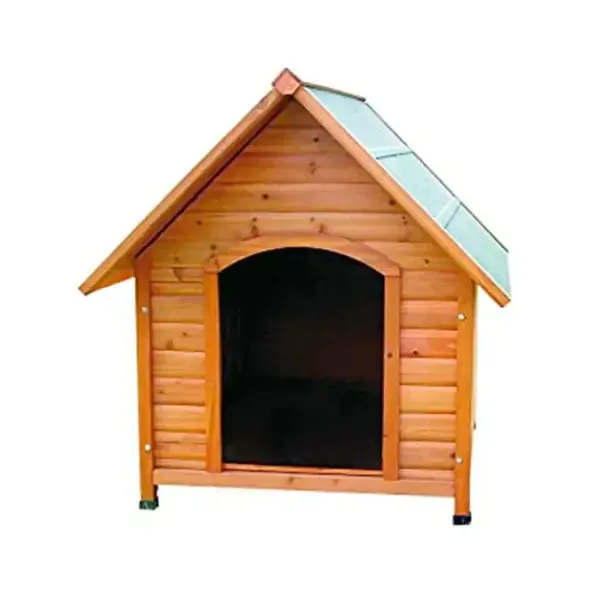 Cuccia per cani in legno da esterno Chalet Croci Large 84 x 101 x 86 cm - Cuccia per cani in legno da esterno, resistente e facile da pulire, offre comfort termico ideale e piedini regolabili per superfici sconnesse. - Cucce per cani da esterno