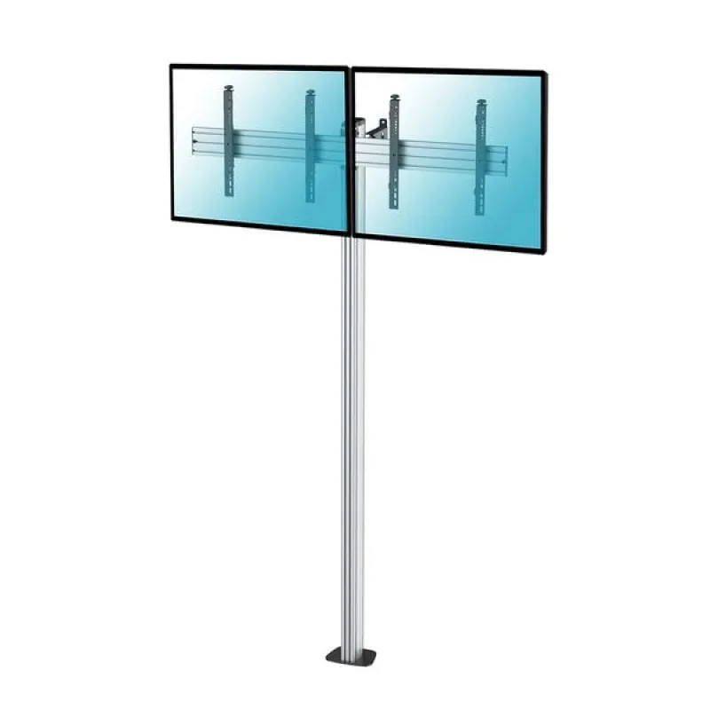 Supporto da pavimento avvitabile Kimex per 2 TV 43"-49" Altezza 240 cm VESA 400x400 Max. 50Kg
