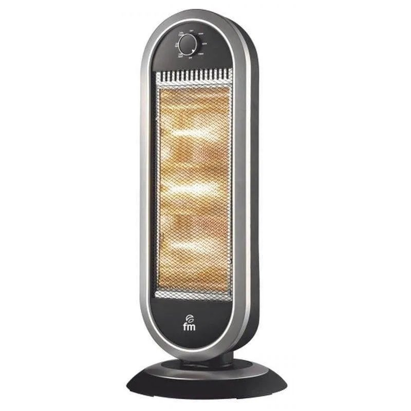 Stufa Elettrica Alogena FM Calefazione H-30 1200W Oscillante per Piano e Scrivania