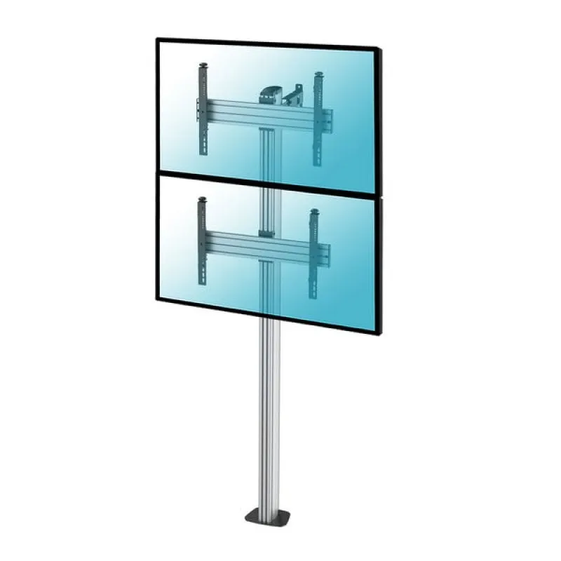 Supporto da pavimento avvitabile Kimex per 2 TV 40"-65" Altezza 240 cm VESA 600x400 Max. 50Kg